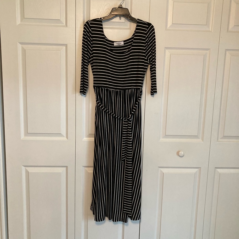 Carly Jean Los Angeles CJLA Stripe Dress Size L